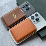Resim Kişiselleştirilmiş Özel İsim Manyetik Kart Tutucu Çanta iPhone 16 15 14 Pro Max 13 12 11 için Samsung Kart Klibi Cüzdan Mobil Telefon Aksesuarları 