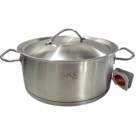 Resim Oms Gastro 28x12 Cm Cacerola Çelik Basık Tencere 