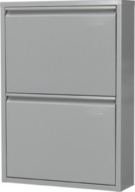 Resim Kaser Metal 2 Li Metal Ayakkabılık Gri 