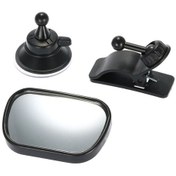Resim Geeksen Tirol T22614 Mini Araba Bebek Aynası 2'si 1 Arada Araba Arka Bebek Güvenlik Dışbükey Ayna Ayarlanabilir 