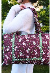 Resim Anne Ve Bebek İçin Çok Amaçlı Seyahat Çantası Mor 