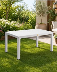Resim Yonga Tekstil Rattan Camsız 80X140 Plastik Balkon Bahçe ve Teras Masası Dış Mekan 