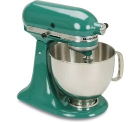 Resim Kitchenaid KSM150PSBL Artisan Serisi 5qt. Stand Mixer With Pouring Shield - Bay Leaf 