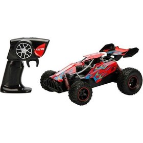 Resim 1:18 Metal Racer Usb Şarjlı Uzaktan Kumandalı Araba S00041522 Kırmızı Alev Desenli Çok Renkli 