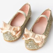 Resim Le Mabelle Altın Fiyonklu Simli Kız Çocuk Ayakkabı 