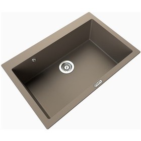 Resim Polex Cristalüx Granit Evye P-X76 Toprak Tezgah Altı Ve Tezgah Üstü Mutfak Evyesi 75x50 CM 