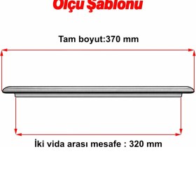Resim Badem10 Vento Altın Düz Çekmece Kulp 320 mm Metal Dolap Gardırop Mutfak Banyo Kulbu Modern Tasarım 