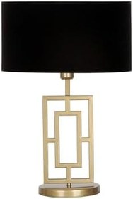 Resim vinner Puglia Eskitme Mat Gold Metal Abajur - Siyah VNRPUGLIAEMGA01026 