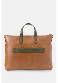 Resim Brice Hakiki Deri Unisex 15,6" Tek Bölmeli Dizüstü Bilgisayar Çantası Taba 