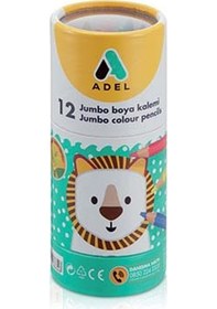 Resim Adel Kuru Boya Kalemi 12 Renk Jumbo Hexa 9520 520101 Standart 