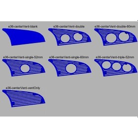Resim Bmw E36 Orta Havalandırma Göstergesi Tutucu Çoklu Seçenek 52mm Turbo / Yağ Sıcaklığı İçin Uyumlu 3d 