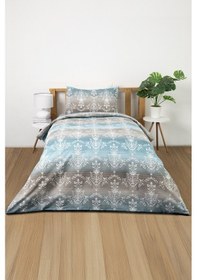 Resim Nova Lastikli Çarşaflı Tek Kişilik Nevresim Takımı - Petrol Petrol 