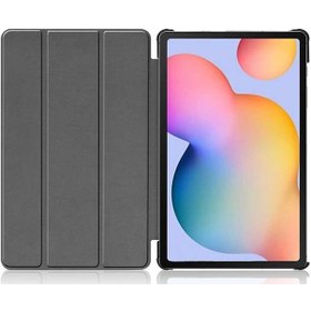 Resim Galaxy Tab S7 Plus T970 Uyumlu Zore Smart Cover Standlı 1-1 Kılıf-siyah Tablet Kılıfı 