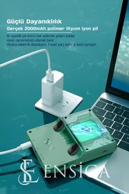 Resim ScHitec X6 3.5" IPS Ekran Taşınabilir 10000 Oyunlu Tv Bağlanan 32 GB Siyah Retro El Atari Oyun Konsolu 