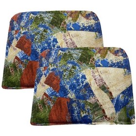 Resim Knsz sırt minderi 2 li zng&mğr&uslu geometrik desen cırtlı tel bar sandalyesi sırtı için 