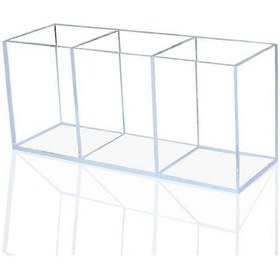 Resim Ganzhoushop Akrilik Kalemlik, 3 Bölmeli, Masa İçin Kalemlik, Akrilik Masa Düzenleyici, Kırtasiye Saklama 