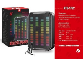 Resim -1752 Mikrofonlu Bleutooth-Fm-Usb Küçük El Anfisi RGB Kts