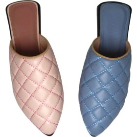 Resim Mod Derma Suni Deri Kadın Ev Terliği 