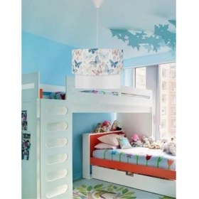 Resim Art&Gift Çocuk Pasta Şeklinde Sarkıt Kelebekler Desenli Yatak Odası Çocuk Odası Genç Odası Hol Avize 