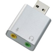 Resim Dofolink Usb 2.0 Dış Ses Kartı - 3.5mm Kulaklık Ve Mikrofon Dönüştürücü, Sürücü Gerektirmeyen, Bilgisayar Ve Dizüstü Uyumlu, Gümüş Renk 