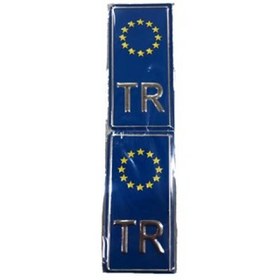 Resim Tr plaka sticker mavi / YACIY01-1 