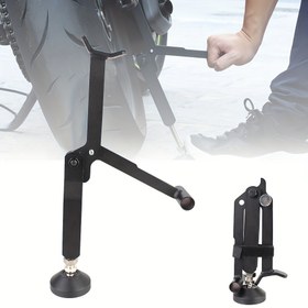 Resim 1 Adet Taşınabilir Katlanabilir Motosiklet Tekerlek Destek Yan Standı Paddock Kaldırıcı - Ayarlanabilir Yükseklik, Kaymaz Kauçuk Taban, Enerji Tasarruflu Stabil Swingarm Kaldırma Ergonomik Tutamak & Hızlı Çıkartmalı Kolayca, Sağlam Yapılı Motosiklet Kaldırıcı, Bisiklet Bakım Aracı, Kompakt Tasarım, Güçlendirilmiş Çerçeve, Offroad Bikerler İçin 