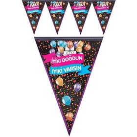 Resim Kına Atölyesi Iyi Ki Doğdun Renkli Flama 