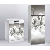 Resim Jasmin2020 Beyaz Atlar Buzdolabı Ve Bulaşık Makinası Sticker Kaplama Etiketi 