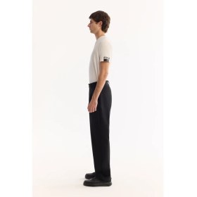 Resim AVVA Erkek Siyah Klasik Bel Bi-Stretch Kolay Ütülenen Baggy Fit Pantolon A52Y3042 