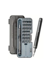 Resim Honeybeeshop Siyah 46lı Mini Sesiz Şarj Edilebilir Lityum Pil Usb Yüksek Tork Elektrikli Tornavida Seti 