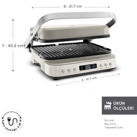 Resim Karaca Presto 2 In 1 Digital 2009 6 Dilim 2000 W Izgara ve Tost Makinesi 