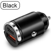 Resim Guseyee Xiaomi Samsung Huawei İphone Uyumlu İçin Mini Pd Usb Araç Şarj Cihazı Çakmak Tip C Qc3.0 Hızlı Şarj Il Blackdistribütör Garantili 