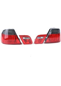 Resim Bmw E46 Coupe Lcı Uyumlu Kırmızı Beyaz Led Stop 2002-2005 