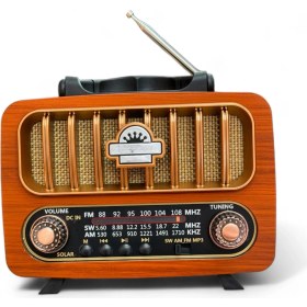 Resim Royal Trend Nostaljik Trend Radyo USB Sd Aux Bluetooth Destekli Solar Panelli Şarjlı + Pilli Nostalji Radyo 