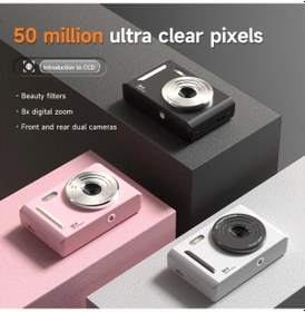 Resim Oldfriend Pembe M26 Ccd Dijital Fotoğraf Makinesi Ve Yazıcı, Taşınabilir, Hafif 