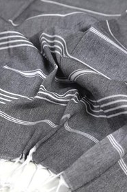 Resim ROZET TEKSTİL Peştamal Sultan Desen GRİ 100 x 180 