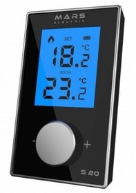 Resim Mars S20 Kablosuz Siyah Oda Termostadı 