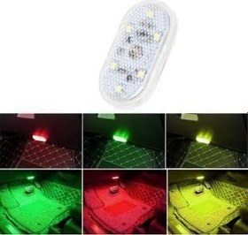 Resim Zauss 7 Renk Değişebilen Dokunmatik Sensörlü Mini 6 Led Lamba USB Şarj Edilebilir Mıknatıslı Aydınlatma 