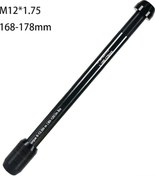 Resim Padalink Alüminyum Allüvyum Bisiklet Trenırı Tüp Ekseni - Siyah M12 P1.5, İç İçeli Somun İle Kolay Kurulum, 168-178mm Arka Eksen Uyumlu 