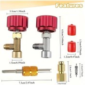 Resim Dream011 Kırmızı R134a Kendinden Sızdırmaz Delikli Radyant Dolum Musluğu Otomotiv Klima Sistemleri Radyant Tank Adaptörleri 