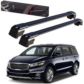 Resim Kıa Sorento Prıme Um 2015-2020 Trx2 Carrier Kilitli Ara Atkı Taşıyıcı Tavan Barı Siyah 