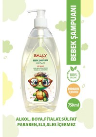 Resim Sally Göz Yakmaz Parabensiz Bebek Şampuanı 750 Ml 