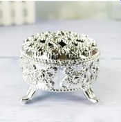 Resim Willowhaven 12 Adet Gümüş Plastik Nikah Şekeri Kutusu, Düğün Doğum Günü Parti Dekorasyon Saklama Kutusu 