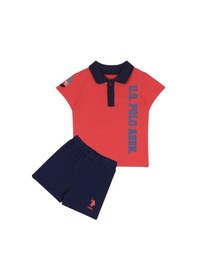 Resim U.S. Polo Assn. Bebek Polo Yaka T-shirt Takım Coral 