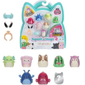 Resim Squishmallows Squish-a-longs 8 Figür + Yüzük Set Seri 2 - 1 Adet Çok Renkli 