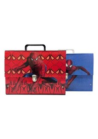 Resim Örümcek Adam Figürlü Sert Kapak Okul Klasörü - A4 Boyut, 2 Halkalı Kırmızı 