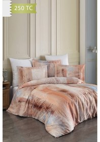 Resim Varol 250 Tc Bambu Karışımlı Pamuk Saten Nevresim Takımı Tek Kişilik - Delmore Çok Renkli 