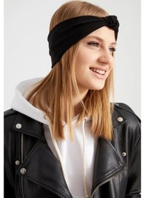 Resim Handmade New Dizayn Butik Bandana Saç Bandı, Ekstra Yumuşak Yerli Kumaş, Şık Rahat Göz Alıcı - Tek Ebat / Siyah Siyah 