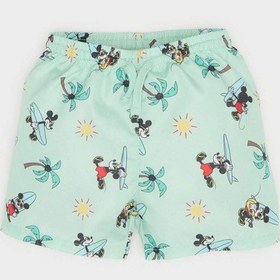 Resim DeFacto Erkek Bebek 2'li Takım Disney Mickey & Minnie Kısa Kollu Tişört Esnek Belli Şort Alt E3522A525SMER98 Ekru 
