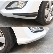 Resim Sones 1 Çift Araba Düz Renk Silikon Tampon Şeridi, Stil: Kısa Beyaz 